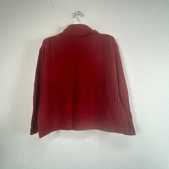 Derek Lam 10 Crosby Womens Red Ribbed Cashmere Turtleneck Sweater XS Pullover - Picture 2 of 8